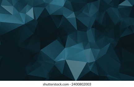 Abstract Dark Blue Color Polygon Background Design