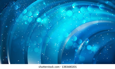 Abstract Dark Blue Defocused Lights Background