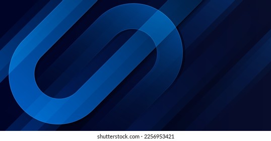 Abstract dark blue diagonal geometric shapes background. Modern blue gradient rounded rectangle design. Dynamic geometric shapes. Futuristic technology concept. Vector illustration