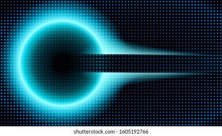 Abstract dark blue dotted background with place for text. Vector illustration. 