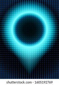 Abstract dark blue dotted background. Vector illustration. 