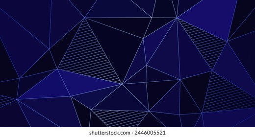 abstract dark blue elegant background with triangles
