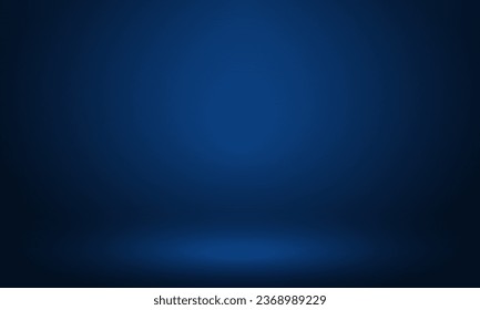 Abstract dark blue empty gradient studio room with copy space for you design