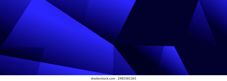 Abstract Dark Blue fluid gradient Geometric banner design background.
