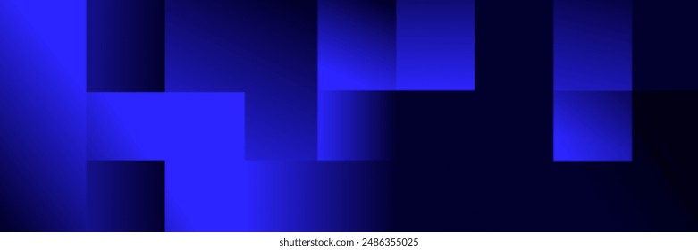 Abstract Dark Blue fluid gradient Geometric banner design background.