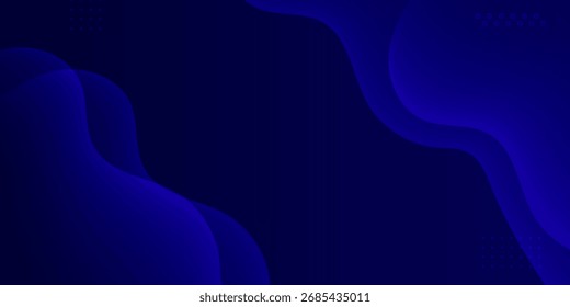 Fundo de gradiente de fluido azul escuro abstrato com elementos geométricos