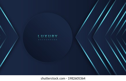 abstract dark blue frame luxury design concept innovation background