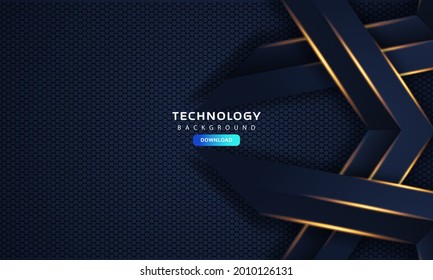 abstract dark blue frame luxury design concept innovation background