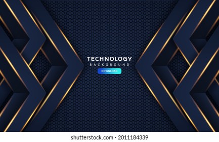 abstract dark blue frame luxury design concept innovation background