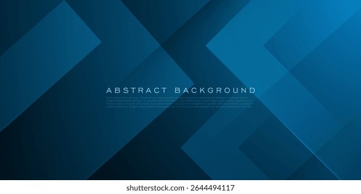 Abstrato azul escuro futurista sobrepor fundo quadrado. Movimentos da moda formas quadradas padrão de recorte de papel design de fundo. Vetor Eps10