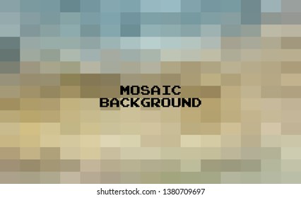 Abstract Dark Blue geometric Background, Creative Design Templates. Pixel art Grid Mosaic, 8 bit vector background.