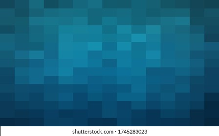 Abstract Dark Blue geometric Background, Creative Design Templates. Pixel art Grid Mosaic, 8 bit vector background.