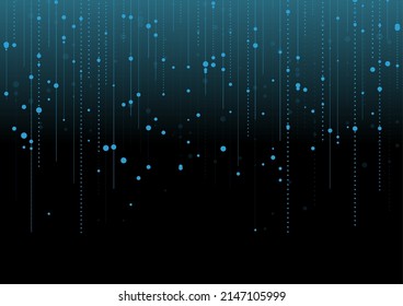 Abstract dark blue geometric background with lines and circles. Vector design