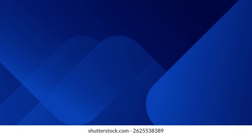 Abstract dark blue geometric background. Dynamic shapes composition. Cool background design for posters. Vector illustration