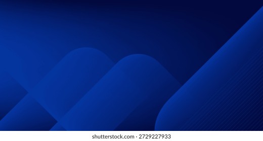Abstract dark blue geometric background. Dynamic shapes composition. Cool background design for posters. Vector illustration