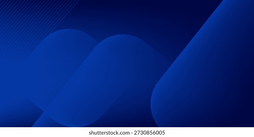 Abstract dark blue geometric background. Dynamic shapes composition. Cool background design for posters. Vector illustration