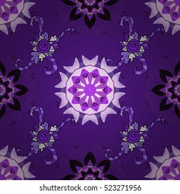 Abstract Dark Blue Geometric Lace Pattern Background. Vector Illustration. Pink. Doodles.