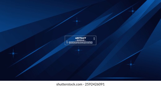 Abstract dark blue geometric triangle 3D background. Trendy shape pattern design. Vector Eps10