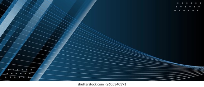Abstract Dark Blue Geometric Vector Background.