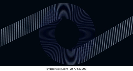 Abstract dark blue with glowing lines geometric shapes.