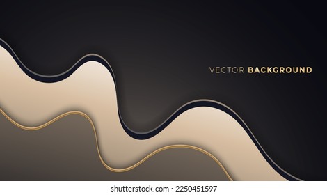 Abstract dark blue and gold in dark blue background