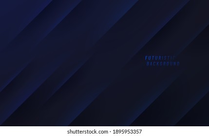 Resumen de fondo de gradiente azul oscuro con líneas de rayas diagonales y textura. Diseño de banners moderno y sencillo. Se puede utilizar para presentaciones de negocios, afiches, plantillas. Ilustración del vector