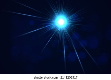 Resumen Vector de fondo de gradiente azul oscuro. Elegante fondo azul oscuro con luz brillante y brillo brillante.