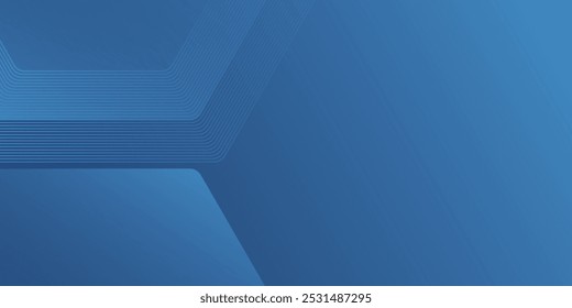 Fundo de gradiente azul escuro abstrato com uma linha hexágono. Ideal como um plano de fundo sofisticado para várias aplicações de design arte simples moderno abstrato