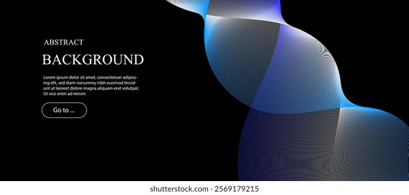 abstract dark blue gradient background, business technology digital communication template, ai artificial intelligence illustration element, future banner poster cover pattern creative graphic vector