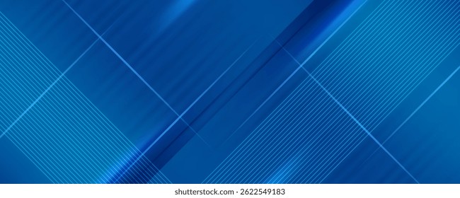 Abstract dark blue gradient background with futuristic overlap design. Blue background with shadows. Abstract background texture design, poster, banner blue background. Eps10
