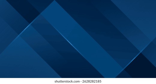 Abstract dark blue gradient background with geometric overlap design. Blue background with shadow and lights. Abstract background texture design, poster, banner blue background. Eps10 Vector