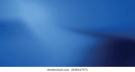 Abstract dark blue gradient background. Dark scene with curved waves of smoke or fog reflecting soft light vector illustration