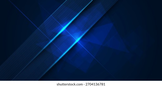 Fundo de gradiente azul escuro abstrato com design de sobreposição geométrica. Fundo azul com sombra e luzes. Projeto de textura de fundo abstrato, cartaz, fundo azul banner. Vetor Eps10

