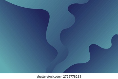 Abstract Dark Blue Gradient Background with Flowing Shapes