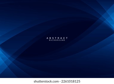 Abstract dark blue gradient curve overlay layer background. Modern curve shapes design. Suit for poster, banner, business, cover, corporate, presentation, website, flyer. Vector illustration