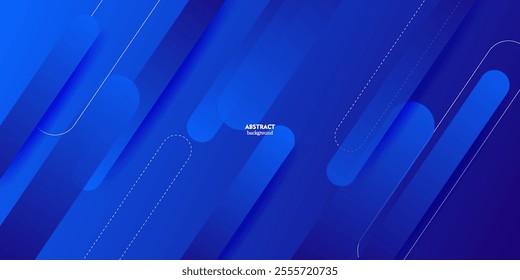 Abstract dark blue gradient illustration background with simple blue rectangle pattern with 3D look. Dynamic background design. Eps10