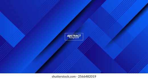 Abstract dark blue gradient illustration background with 3d blue rectangle pattern. Luxury design. Vector Eps10