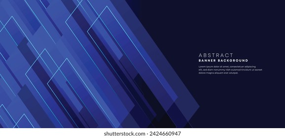 Fondo abstracto de la superposición del degradado del azul oscuro con el elemento gráfico geométrico moderno de la forma cuadrada. Traje de la bandera del corte del papel diagonal de las rayas del azul marino para el folleto, póster, sitio web, cabecera, corporativo