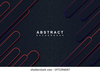 Abstract dark blue and gradient rounded shapes background