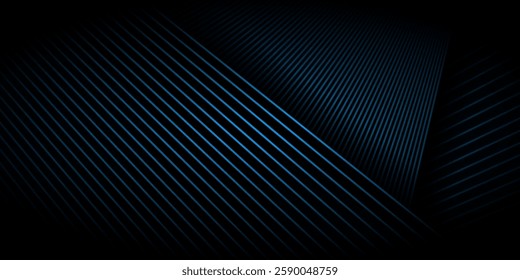 Abstract dark blue and green background with wave curve shapes. EPS10