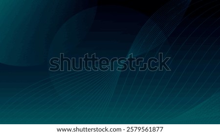 Abstract dark blue green gradient desktop wallpaper vector. Gradient dark blue green Digital technology background.Digital Abstract blue green line gradient dark desktop wallpaper background vector