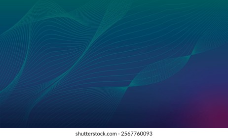 Abstract dark blue green pink gradient desktop wallpaper vector. Gradient dark pink green Digital technology background. Abstract blue green pink line gradient dark desktop wallpaper background vector