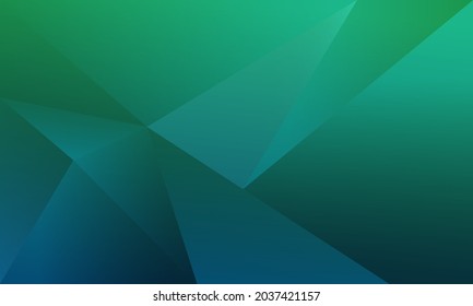 Abstrakte, dunkelblaue und grüne Dreiecke formen Muster Hintergrund. Illustration Vectordesign digital technology concept.