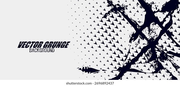 abstract dark blue grunge texture with halftone effect. Brush Stroke Illustration for Banner, Poster, or Sports. Scratch and Texture Elements For Design