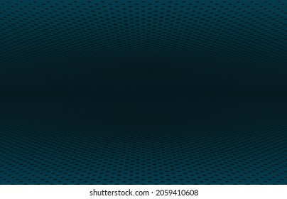 Abstract Dark Blue Halftone Circle Perspective Design Artwork Template. Center Design For Overlap Artwork Template Background. Illustration Vector