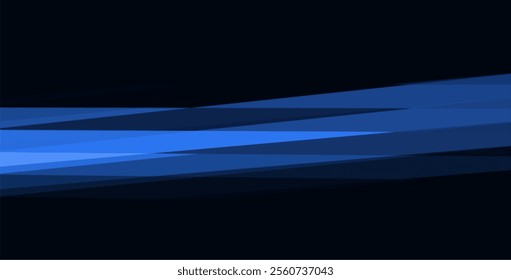 Abstract dark blue layered polygon.