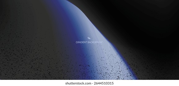  Abstrakter dunkler und blauer Farbverlauf-Hintergrund mit glatten fließenden Kurven und glühendem Lichteffekt trendige moderne körnige Textur 