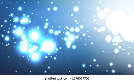 Abstract Dark Blue Lights Background