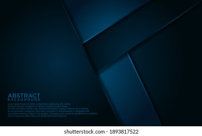 Abstract Dark Blue Lines and Shape Background Design.