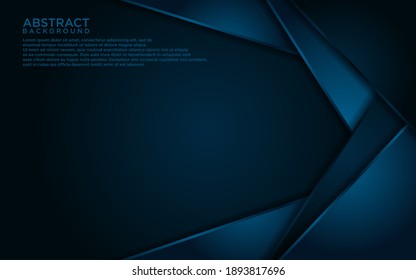 Abstract Dark Blue Lines and Shape Background Design.